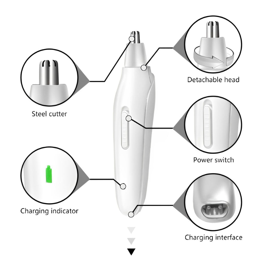 White 5 In 1 Rechargeable Hair Trimmer
