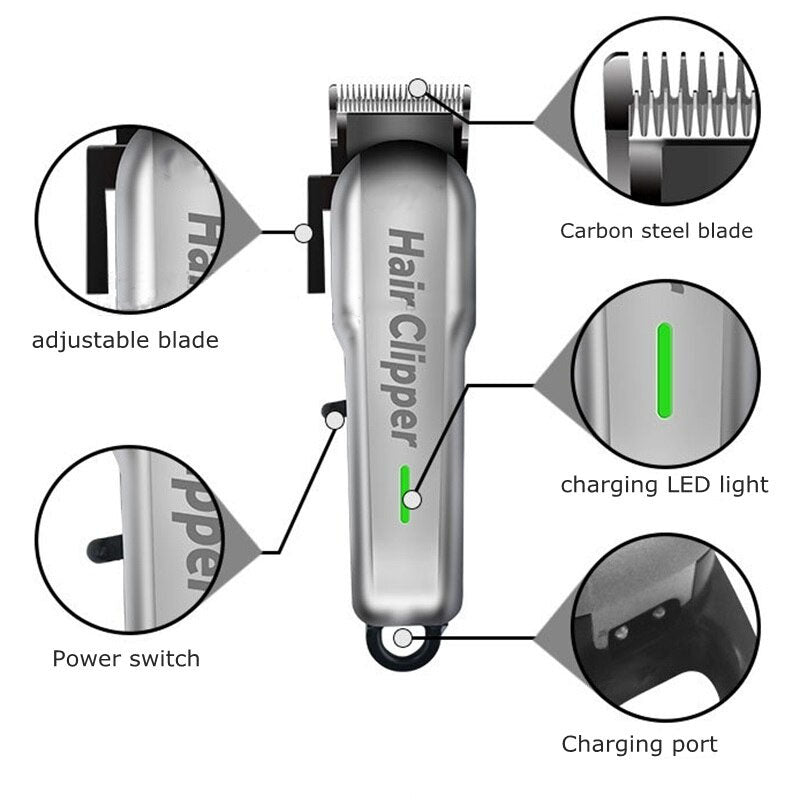 Electric Rechargeable Cordless Hair Clipper Kit