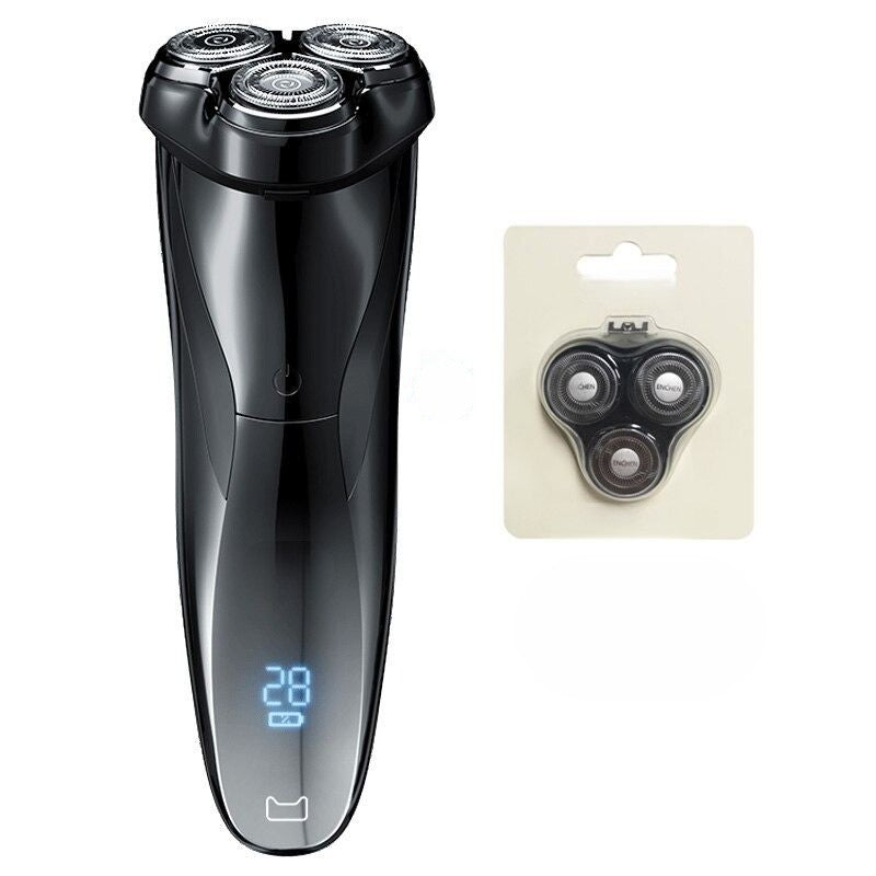 Wet & Dry Dual Use LCD Display Face Beard Shaving Razor