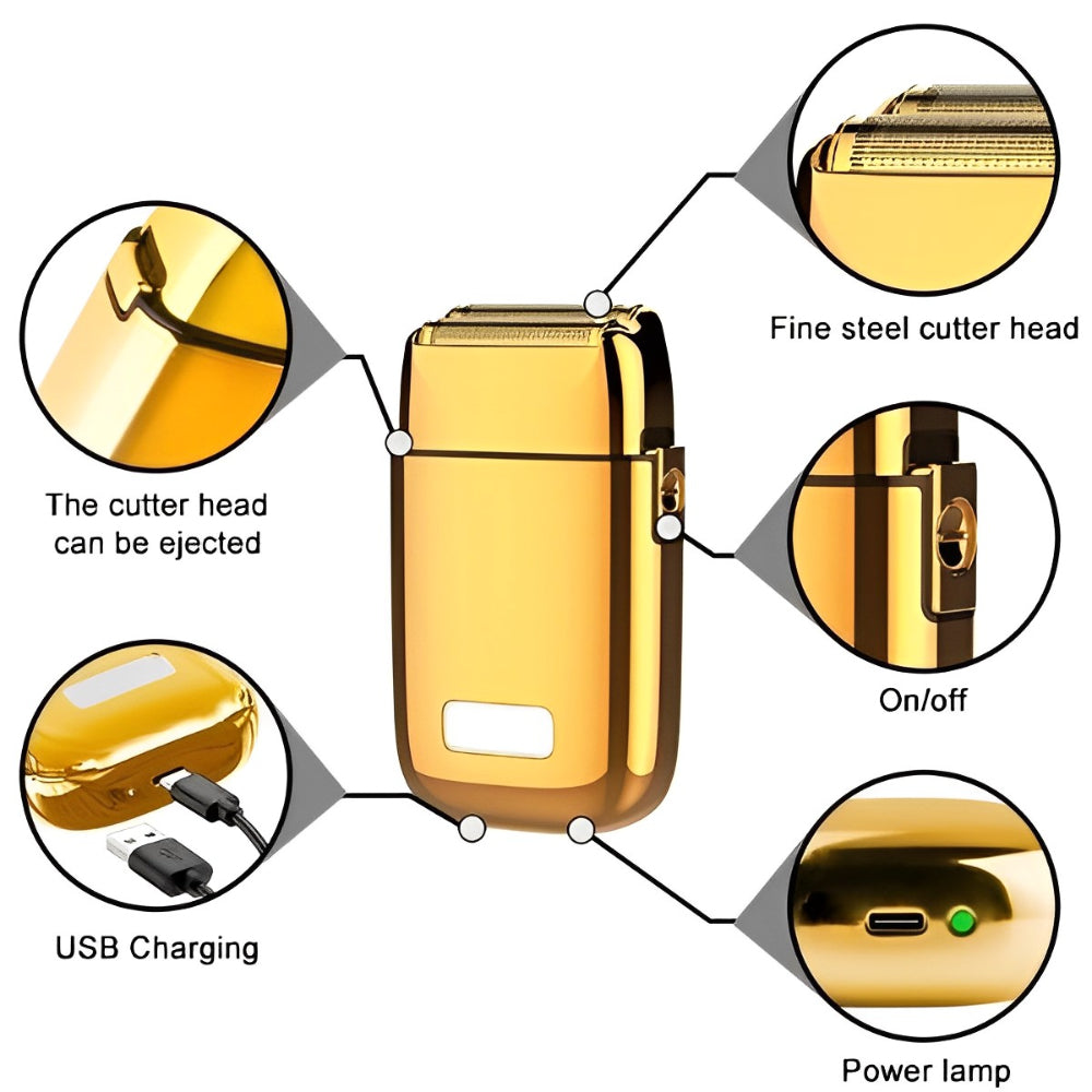 Rechargeable Metal Housing Pro Electric Shaver For Men