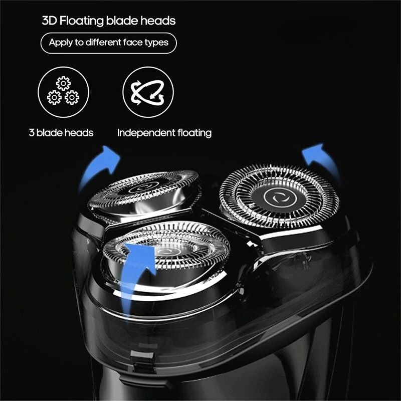 Wet & Dry Dual Use LCD Display Face Beard Shaving Razor