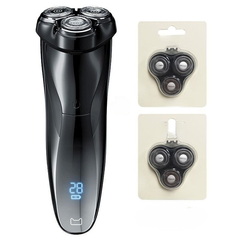 Wet & Dry Dual Use LCD Display Face Beard Shaving Razor