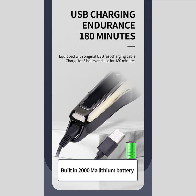 Powerful Electric Rechargeable LCD Display Hair Trimmer
