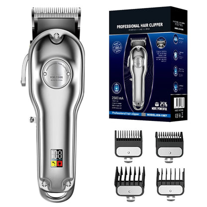 Heavy-Duty Metal Cordless Barber Trimmer