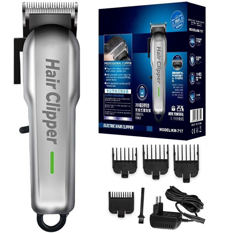 Electric Rechargeable Cordless Hair Clipper Kit