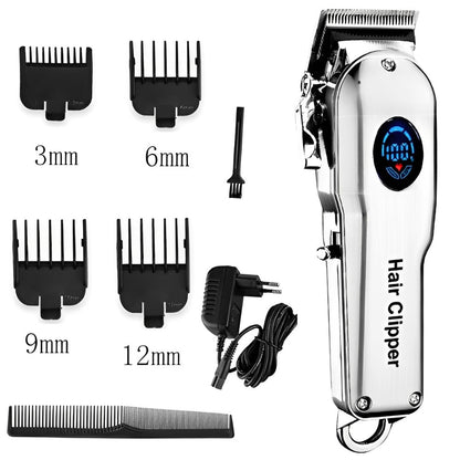 Rechargeable LCD Display Hair Clipper For Men