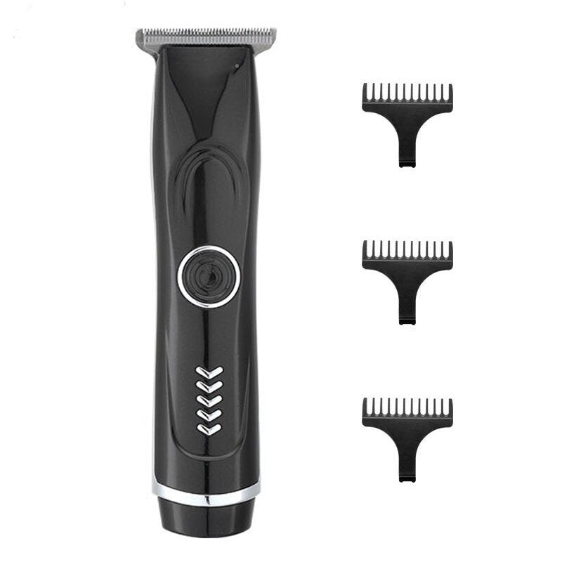 Silver And Black Electric Cordless Rechargeable Hair Trimmer