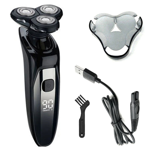 Black Floating Head Electric Shaver For Men