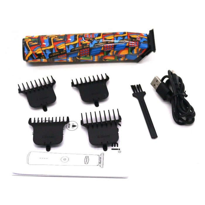 Multicolored Professional Electric Cordless Hair Clipper Kit