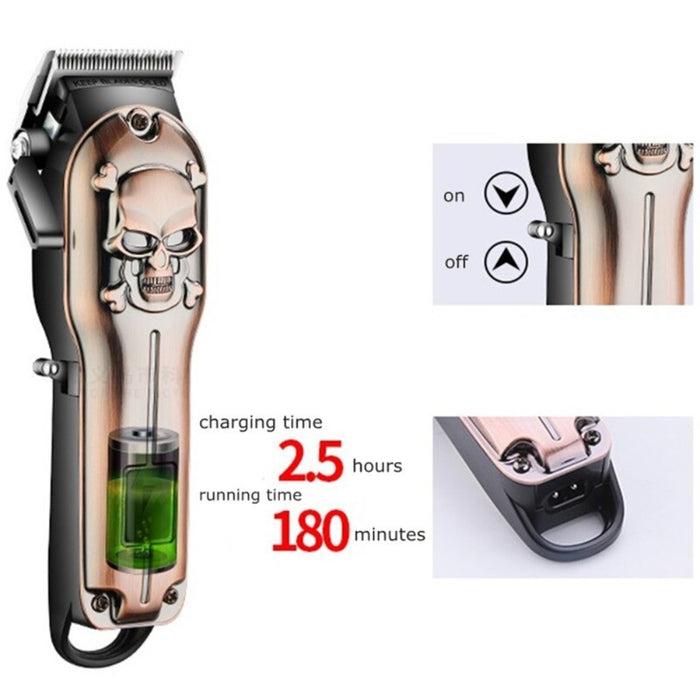 Professional Barber Adjustable Cordless Electric Hair Clipper With LCD Display