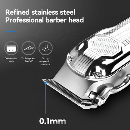 Full Metal Cord Cordless Barber Hair Clipper