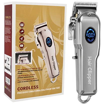 Rechargeable LCD Display Hair Clipper For Men