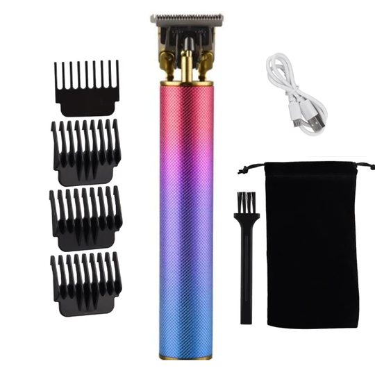 Rainbow Rechargeable Men's Beard & Hair Trimmer Grooming Kit For Face & Body
