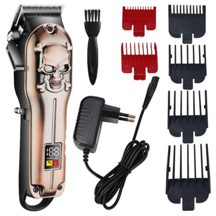 Professional Barber Adjustable Cordless Electric Hair Clipper With LCD Display