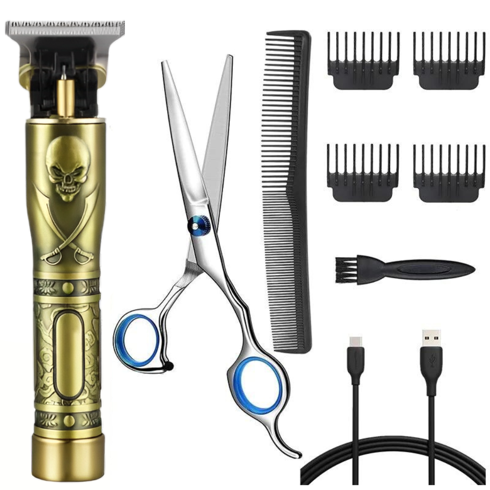 Professional Blade Rechargeable Men's Beard & Hair Trimmer Grooming Kit For Face & Body