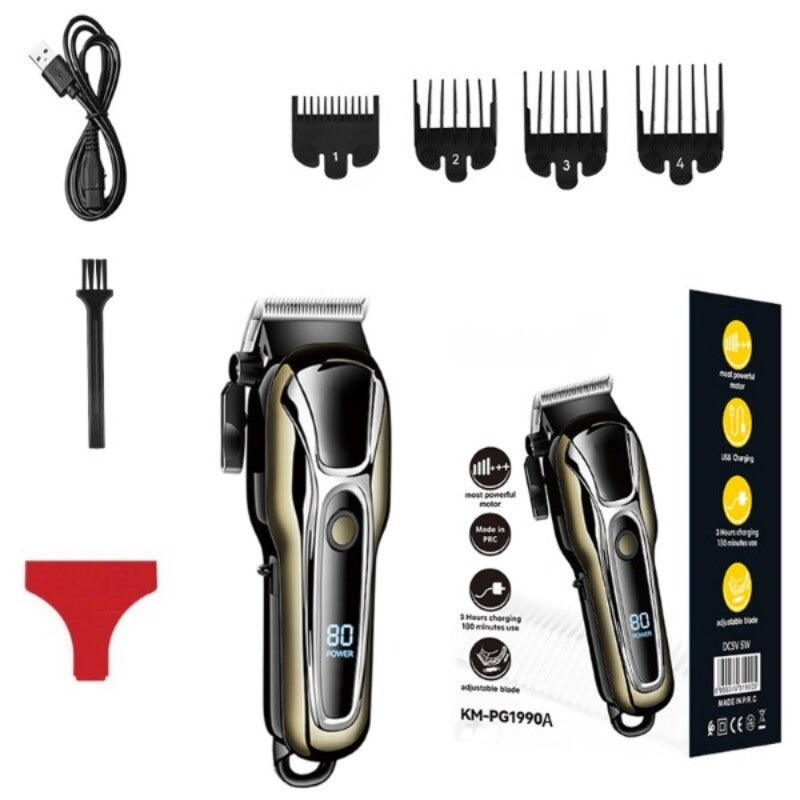 Powerful Electric Rechargeable LCD Display Hair Trimmer